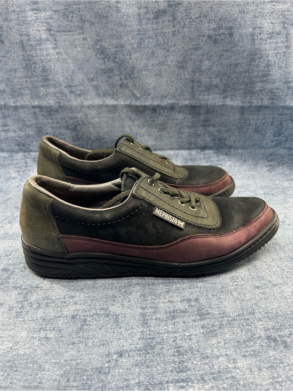 Mephisto Air-jey System Shows Suede Women's 7 Lace Up Walking Comfort Multicolor